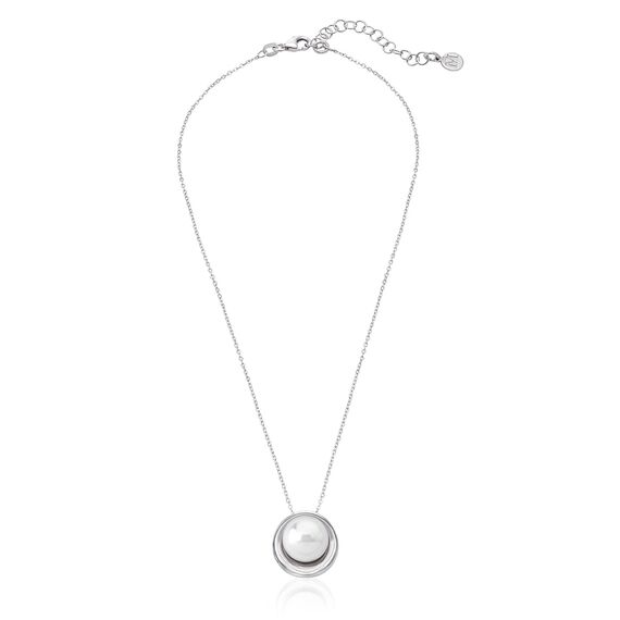 Серебряное колье с подвеской из органического жемчуга Majorica Margot