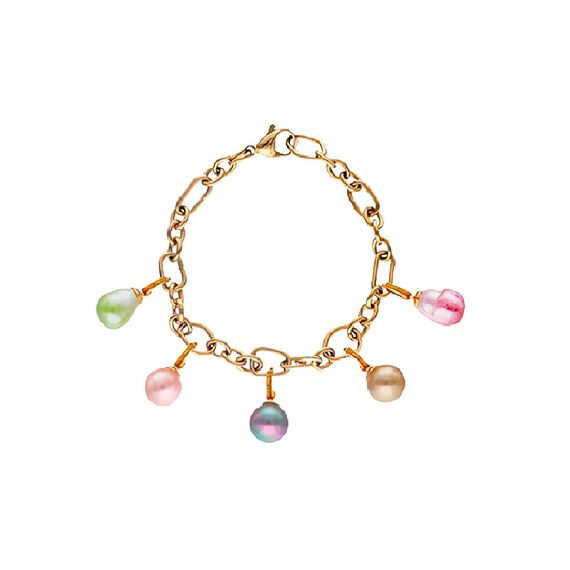 Золотой браслет женский Majorica Chains, изображение 3