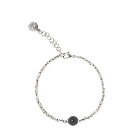 Серебряный браслет цепочка с жемчугом Majorica Nuada, изображение 2