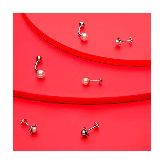 Серебряные серьги женские с жемчугом Majorica Cos, изображение 3