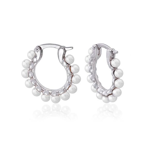 Серебряные серьги женские с органическим жемчугом Majorica Ada