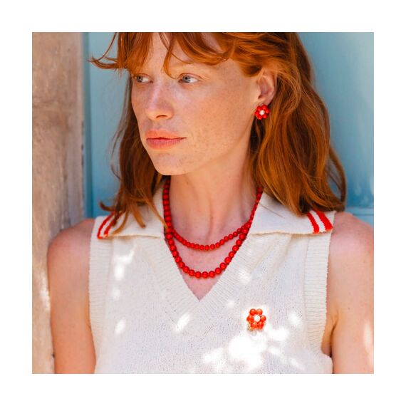 Золотые серьги женские с жемчугом Majorica Kate, изображение 3