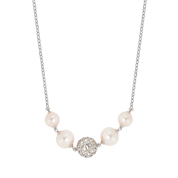Серебряное колье женское с жемчугом Majorica Eternal, изображение 2