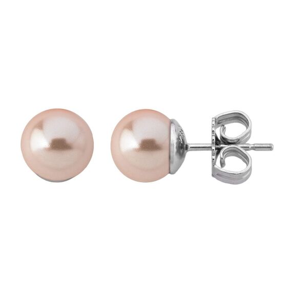 Серебряные серьги с органическим жемчугом Majorica Classic