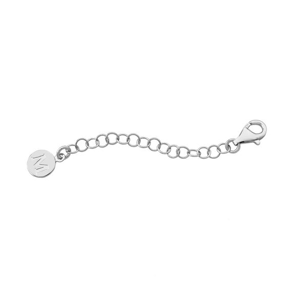 Серебряная цепочка удлинитель замка Majorica Classic