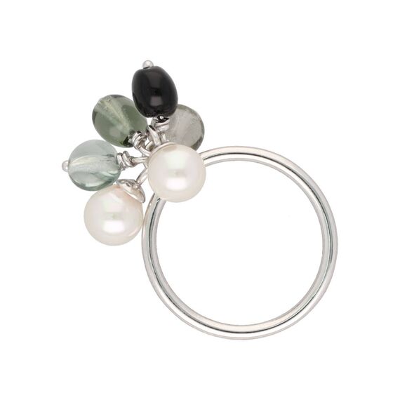 Серебряное кольцо с органическим жемчугом Majorica Murano, Размер (мм): 16,85