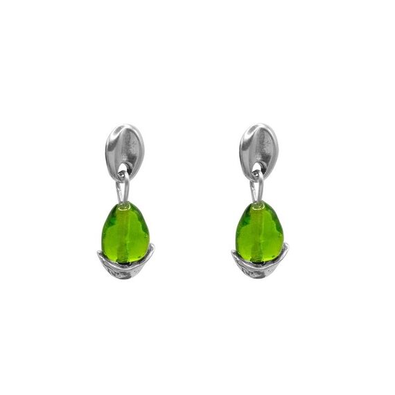 Серебряные серьги с муранским стеклом Ciclon Liquid
