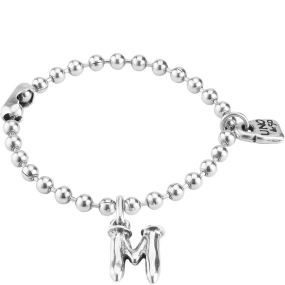 Серебряная подвеска на цепочку Буква M малая UNOde50, изображение 3