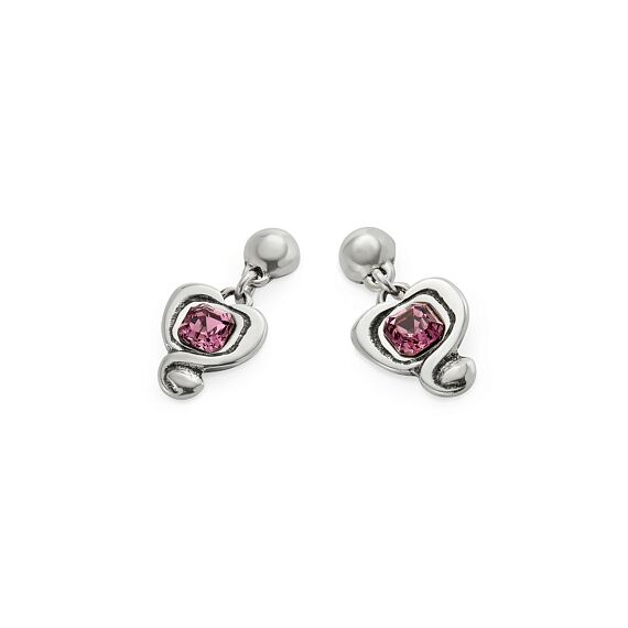 Серебряные серьги женские с кристаллом Сваровски UNOde50 Ser Expresiva, изображение 2