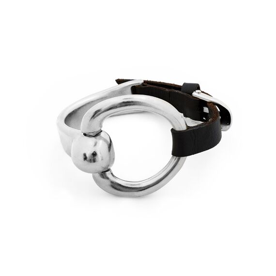 Серебряный браслет женский с кожей Ciclon Essential