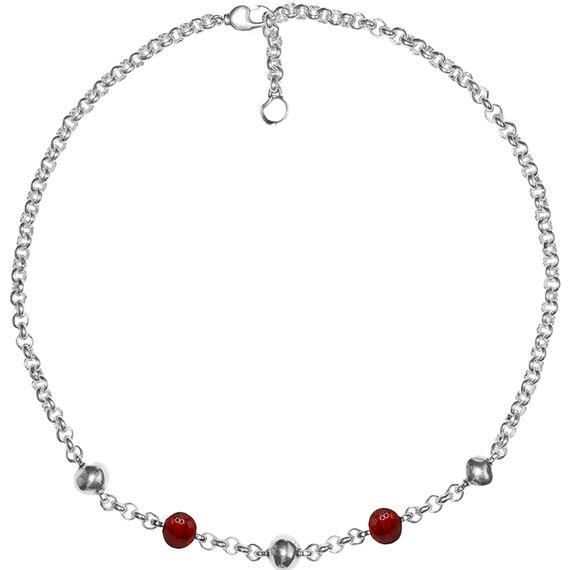 Серебряное колье с муранским стеклом Ciclon Biela