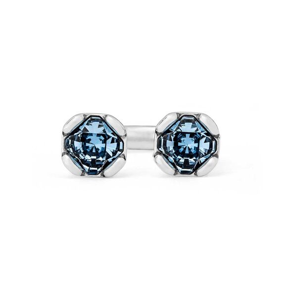 Серебряное кольцо женское с кристаллами Сваровски UNOde50 Aura Blue, Размер (мм): 18,3-18,7, изображение 2