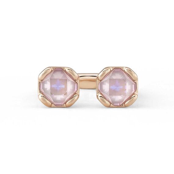 Золотое кольцо женское с кристаллами Сваровски UNOde50 Aura Pink, Размер (мм): 17,3-17,7, изображение 2