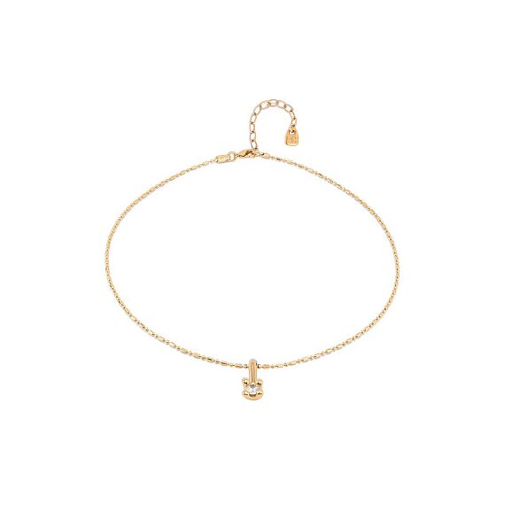 Золотое колье женское с цирконием UNOde50 Divine, изображение 2
