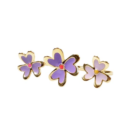 Золотое кольцо женское двойное Pertegaz Lilas, изображение 3
