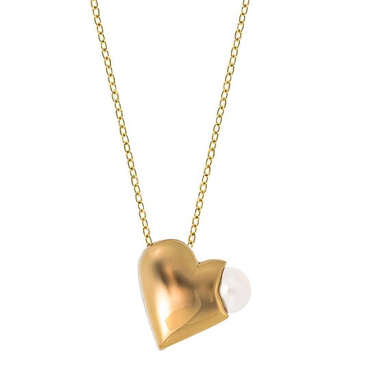 Золотая подвеска с жемчугом Majorica Dolce cuore, изображение 2