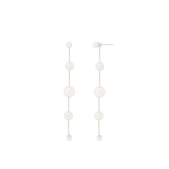 Серебряные серьги висячие с жемчугом Majorica Dangle