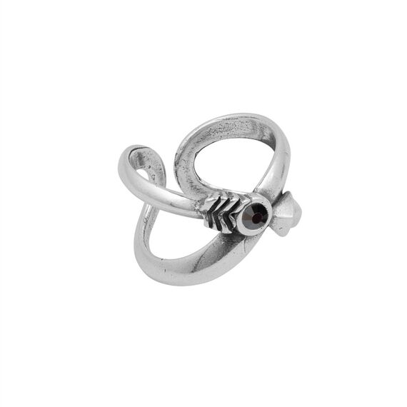 Серебряное кольцо женское с кристаллом Сваровски Ciclon Infinito, Размер (мм): 17,8-18,4