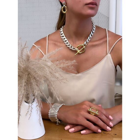 Серебряное колье Ciclon Pura Gold, изображение 3
