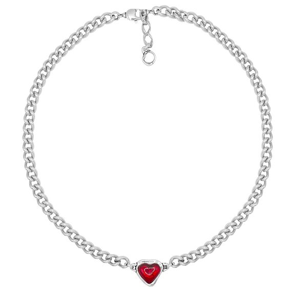 Серебряное колье с сердечком Ciclon Idilio