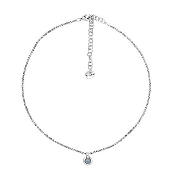 Серебряное колье с муранским стеклом Ciclon Unique