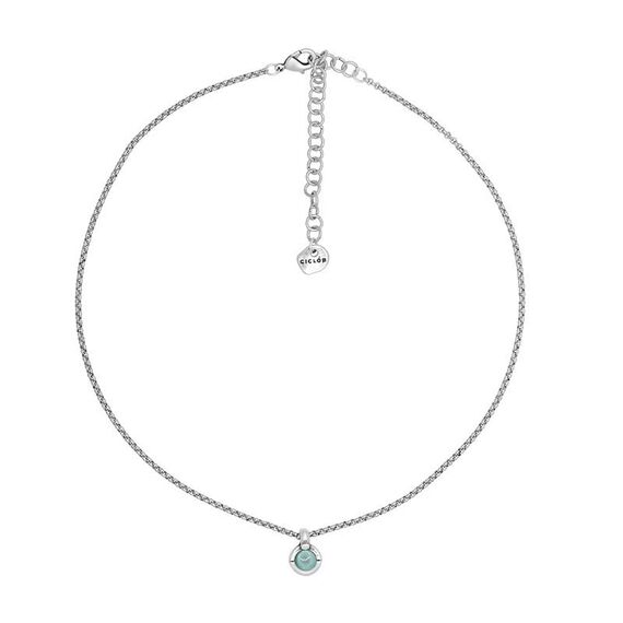 Серебряное колье с муранским стеклом Ciclon Unique