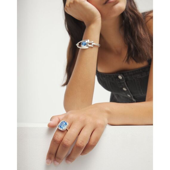 Серебряное кольцо c кристаллом Swarovski UNOde50 Ядро, Размер (мм): 17,3-17,7, изображение 4