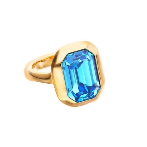 Золотое кольцо c кристаллом Swarovski UNOde50 Ядро, Размер (мм): 17,3-17,7, изображение 2