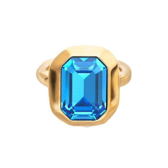 Золотое кольцо c кристаллом Swarovski UNOde50 Ядро, Размер (мм): 17,3-17,7, изображение 3
