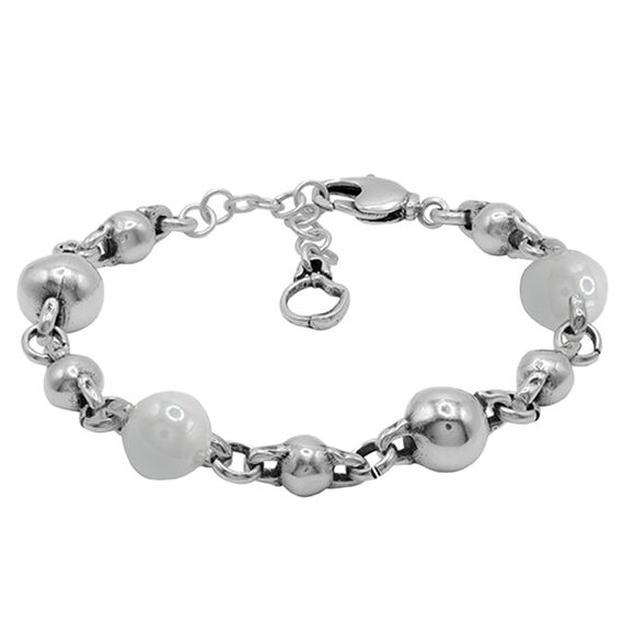 Серебряный браслет с муранским стеклом Ciclon Biela