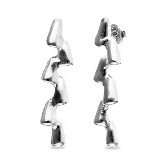 Серебряные серьги женские UNOde50 Капли смолы