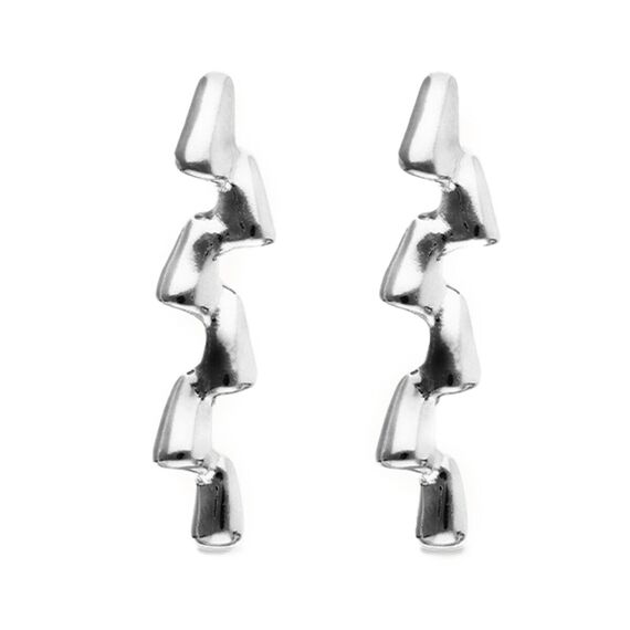 Серебряные серьги женские UNOde50 Капли смолы, изображение 2