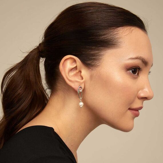 Серебряные серьги женские с жемчугом UNOde50 Pearl & Match, изображение 4
