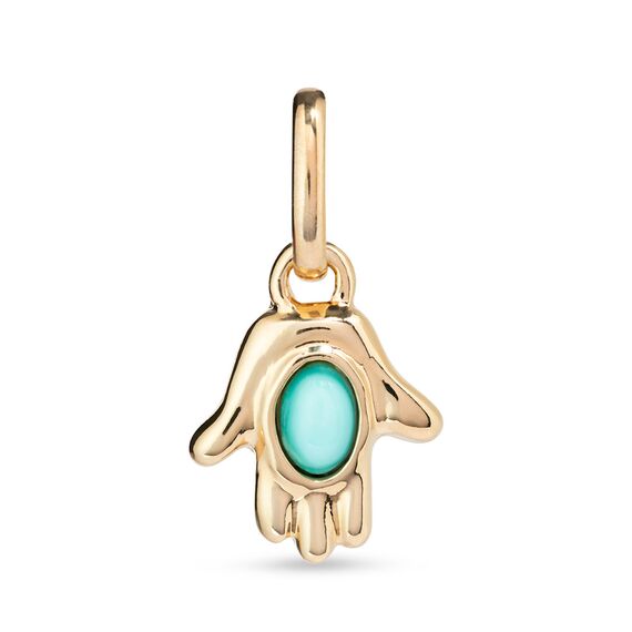 Золотая подвеска с муранским стеклом UNOde50 Hamsa