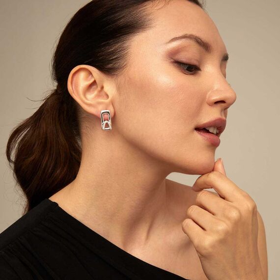 Серебряные серьги женские с топазами UNOde50 Stand out Topaz, изображение 3