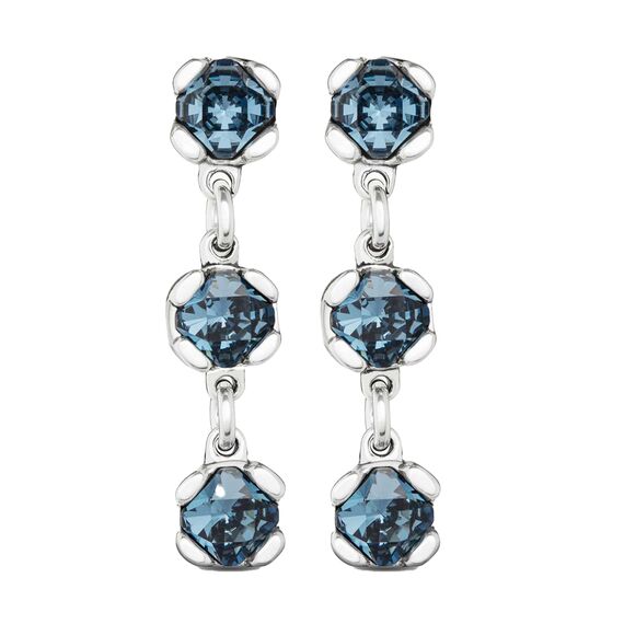 Серебряные серьги с кристаллами Сваровски UNOde50 Sublime Blue