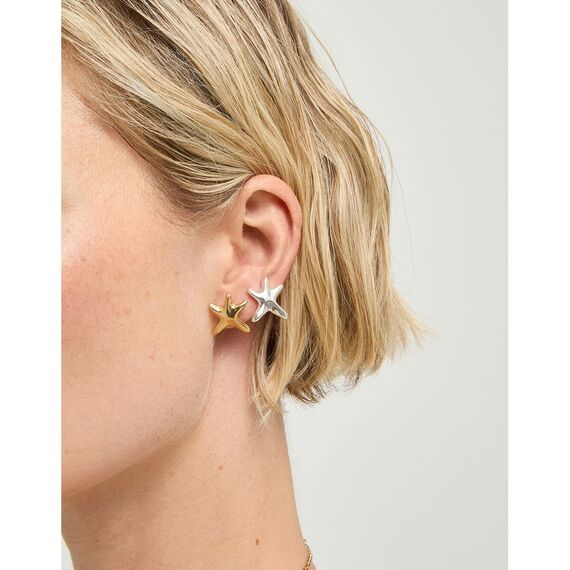 Золотые серьги женские UNOde50 Звезда, изображение 4
