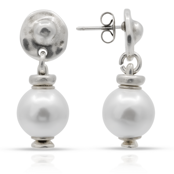 Серебряные серьги женские с жемчугом UNOde50 Texcoco, изображение 4