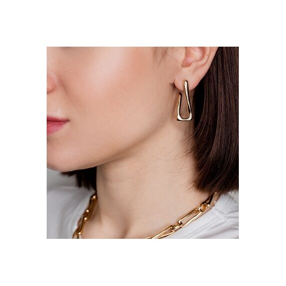 Золотые серьги женские Для тебя UNOde50 For U, изображение 3
