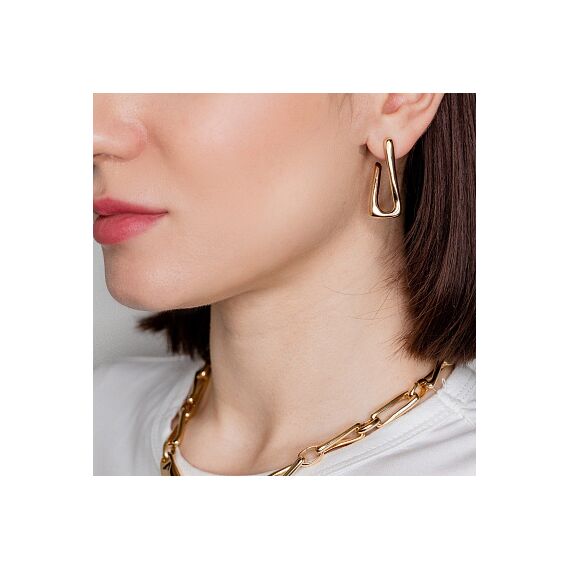 Золотые серьги женские Для тебя UNOde50 For U, изображение 4