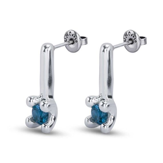 Серебряные серьги женские с цирконием UNOde50 Divine, изображение 2