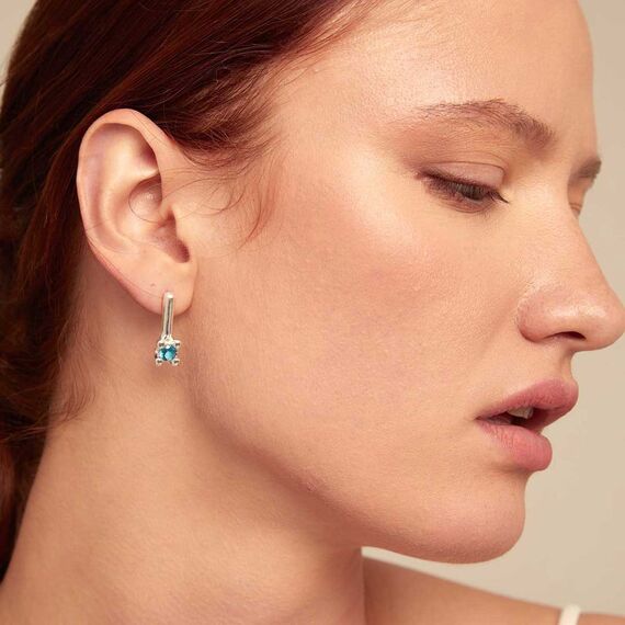 Серебряные серьги женские с цирконием UNOde50 Divine, изображение 3