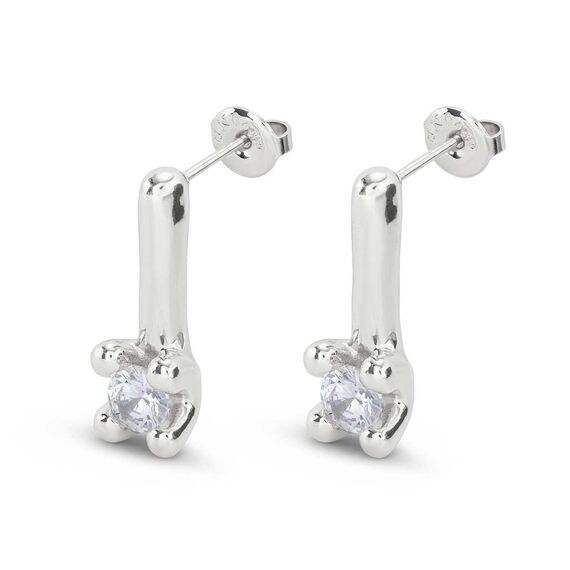 Серебряные серьги женские с цирконием UNOde50 Divine, изображение 2