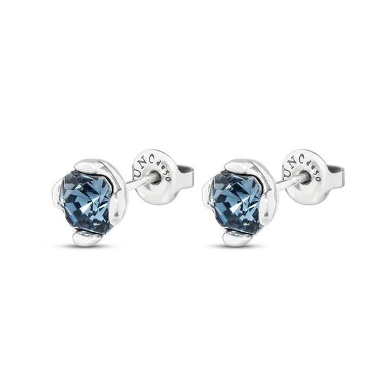 Серебряные серьги с кристаллом Сваровски UNOde50 Aura Blue, изображение 2