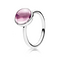 Серебряное кольцо женское с кристаллом Цветная капля Pandora, Размер (мм): 19