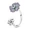 Серебряное кольцо женское с цирконием Цветы тропиков Pandora Moments, Размер (мм): 16,5