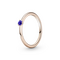 Женское кольцо с золотом и цирконием Синий талисман Pandora Moments