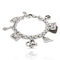 Серебряный браслет c подвесками Счастливая любовь UNOde50 Lakilov