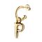Золотая подвеска для пирсинга Буква мини P UNOde50 CALL ME, изображение 2