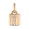 Золотая подвеска Замок с буквой из кристаллов Сваровски UNOde50 Mypadlock T
